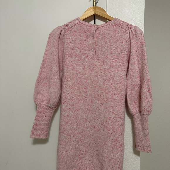 JANIE AND JACK PUFF SLEEVE MARLED SWEATER DRESS - Picture 3 of 7